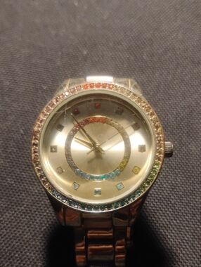 Multicolor Crystal Accent Womens Watch